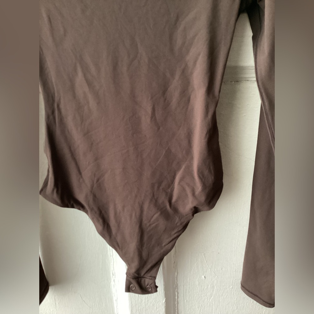 SKIMS Brown Fitted Bodysuit with Mock Neck - Picture 2 of 5